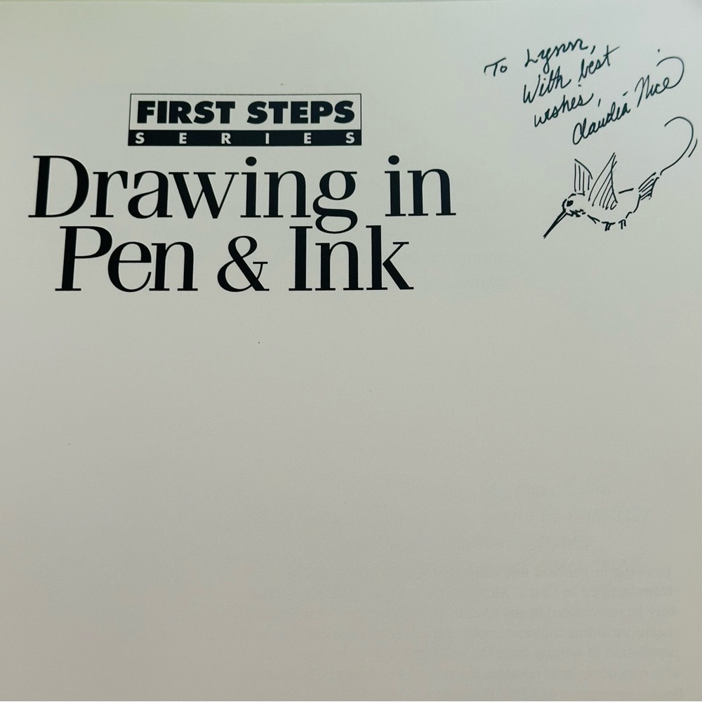 SIGNED Drawing In Pen & Ink Claudia Nice First Steps Series Paperback Book - Picture 2 of 10